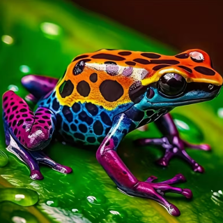 Diamond Painting Bunter Frosch